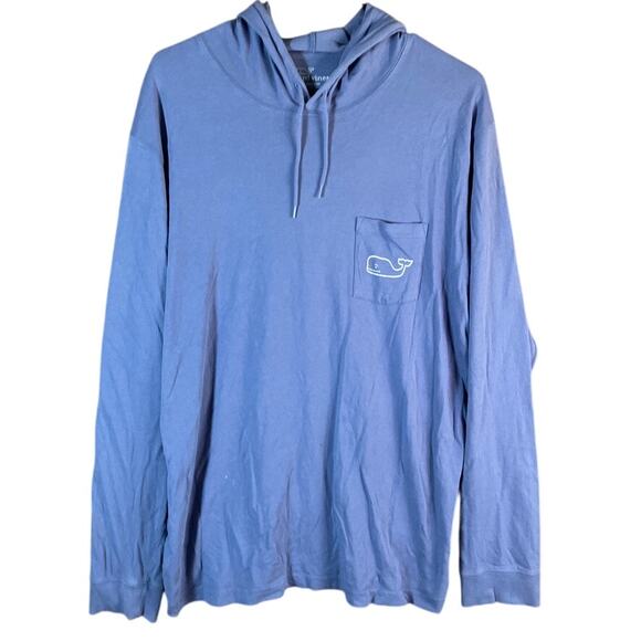 Vineyard Vines Womens Sweatshirt Purple Logo Hoodie Pullover Lightweight Medium - Picture 1 of 11